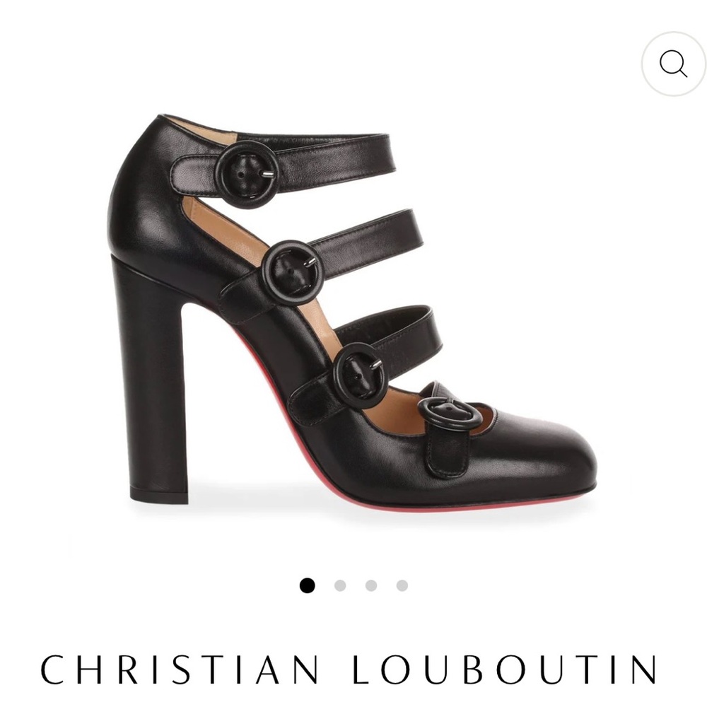 Christian Louboutin Mistiroir 100 Black Napa Heels size 39